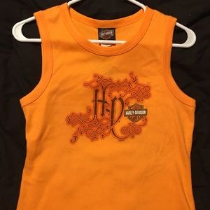 Harley-Davidson orange tank top
